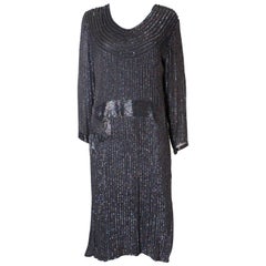 Robe de cocktail vintage perlée