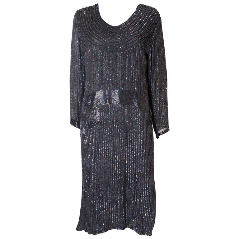 vintage beaded formal dress BABEYOND Chic Cap Sleeve H-Line Flapper Dress, 1920s Low Waist Day Dresses, Twenties Theme Party Dress, Pink, Size 2 main image 0