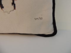 Vintage Beagle Dog Small Needlepoint Decorative Pillow
