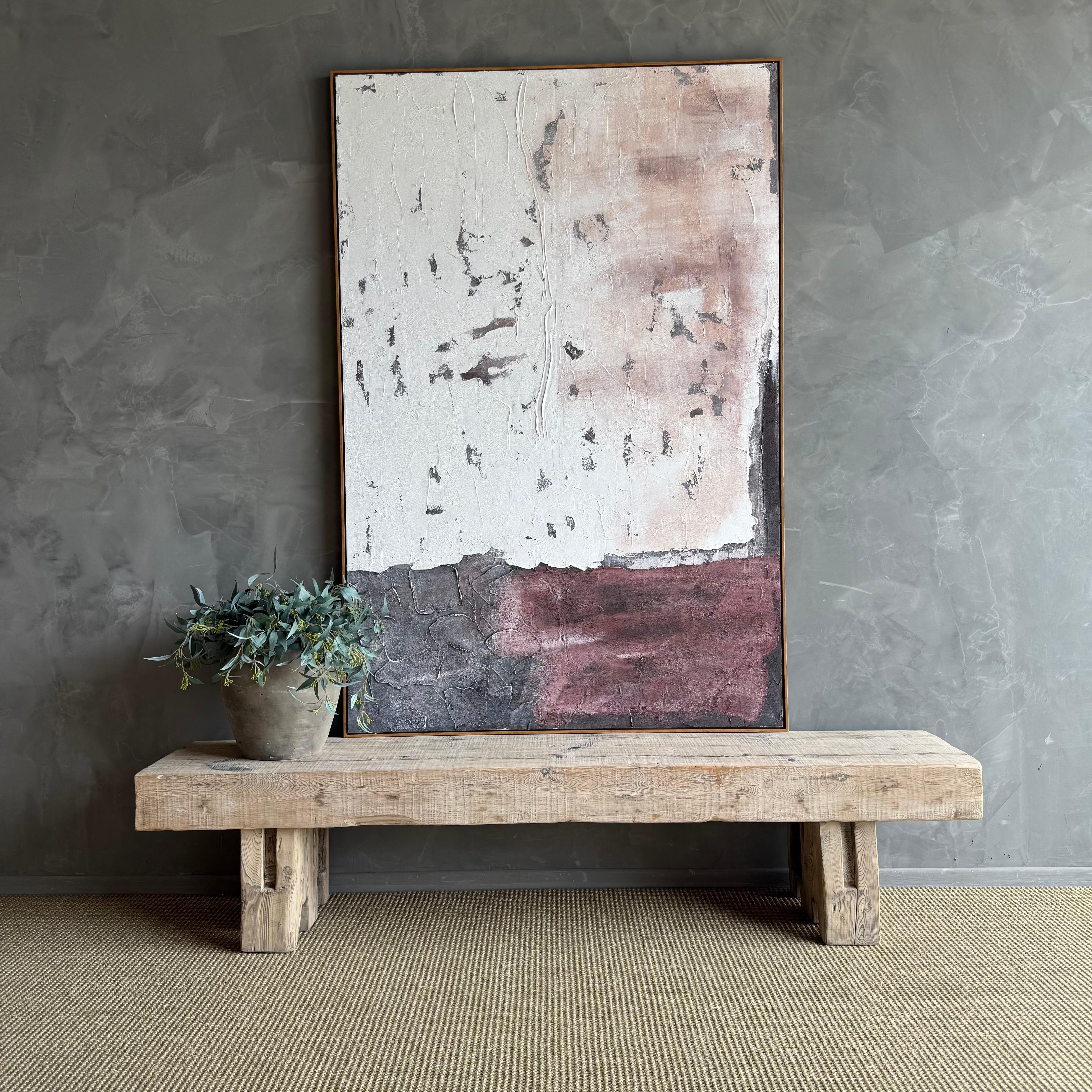 Beautiful antique patina, with weathering and age, these are solid and sturdy ready for daily use, use as as a table behind a sofa, stool, coffee table, they are great for any space. Each piece is truly unique and one of a kind with different