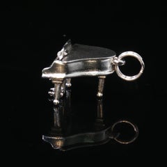 Vintage Beau Sterling Silver 3D Grand Piano Charm Opening Lid 4.3g