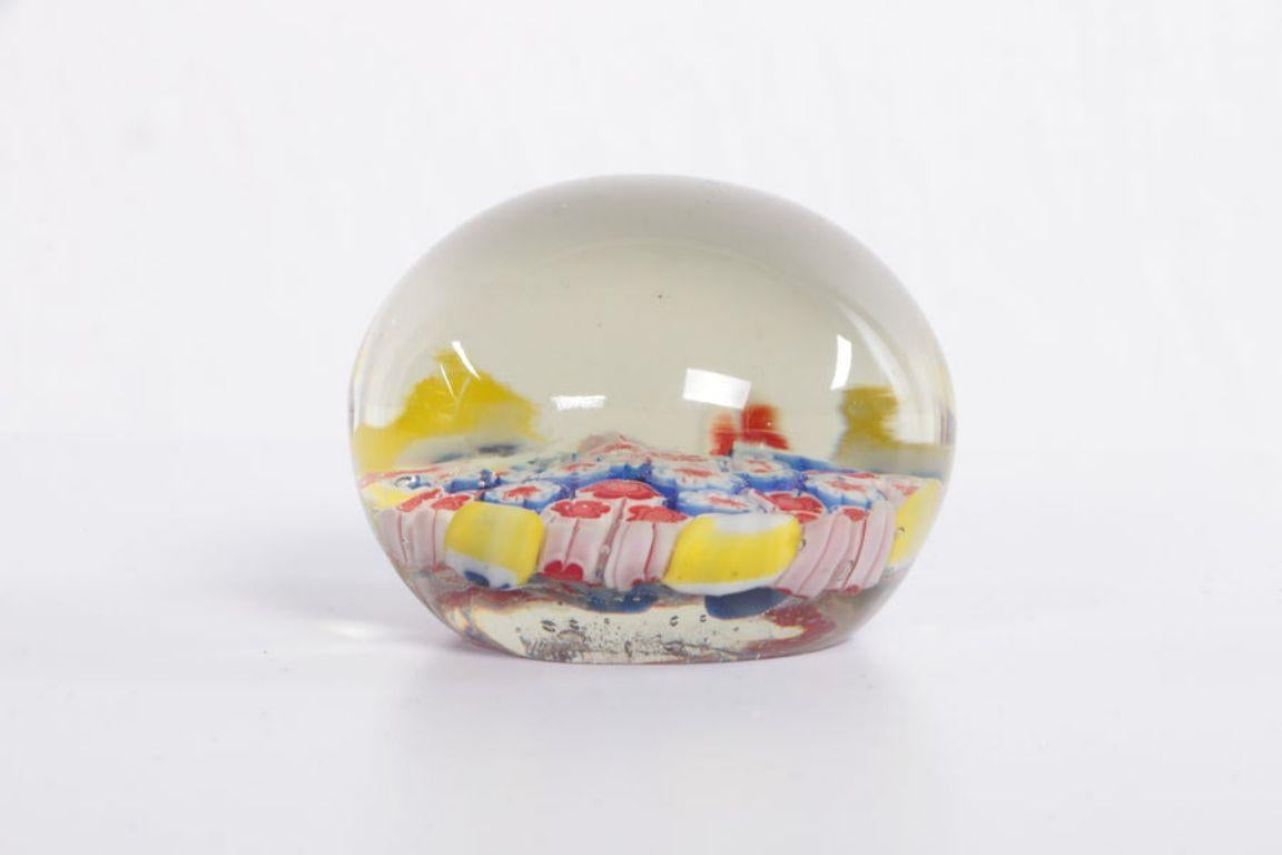 Mid-Century Modern Vintage Beautiful Glass Paperweight Made Around 1960 For Sale