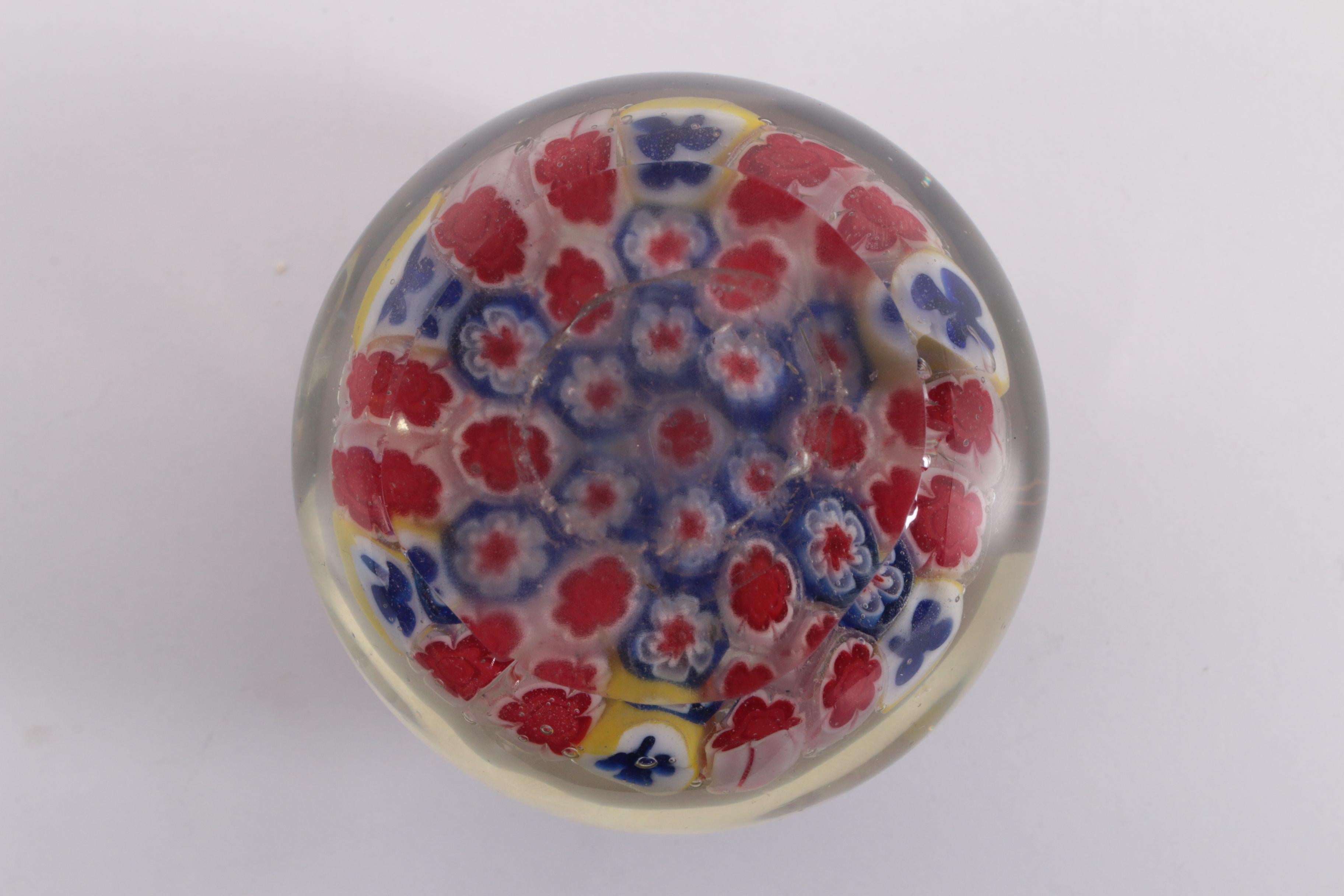 20th Century Vintage Beautiful Glass Paperweight Made Around 1960 For Sale