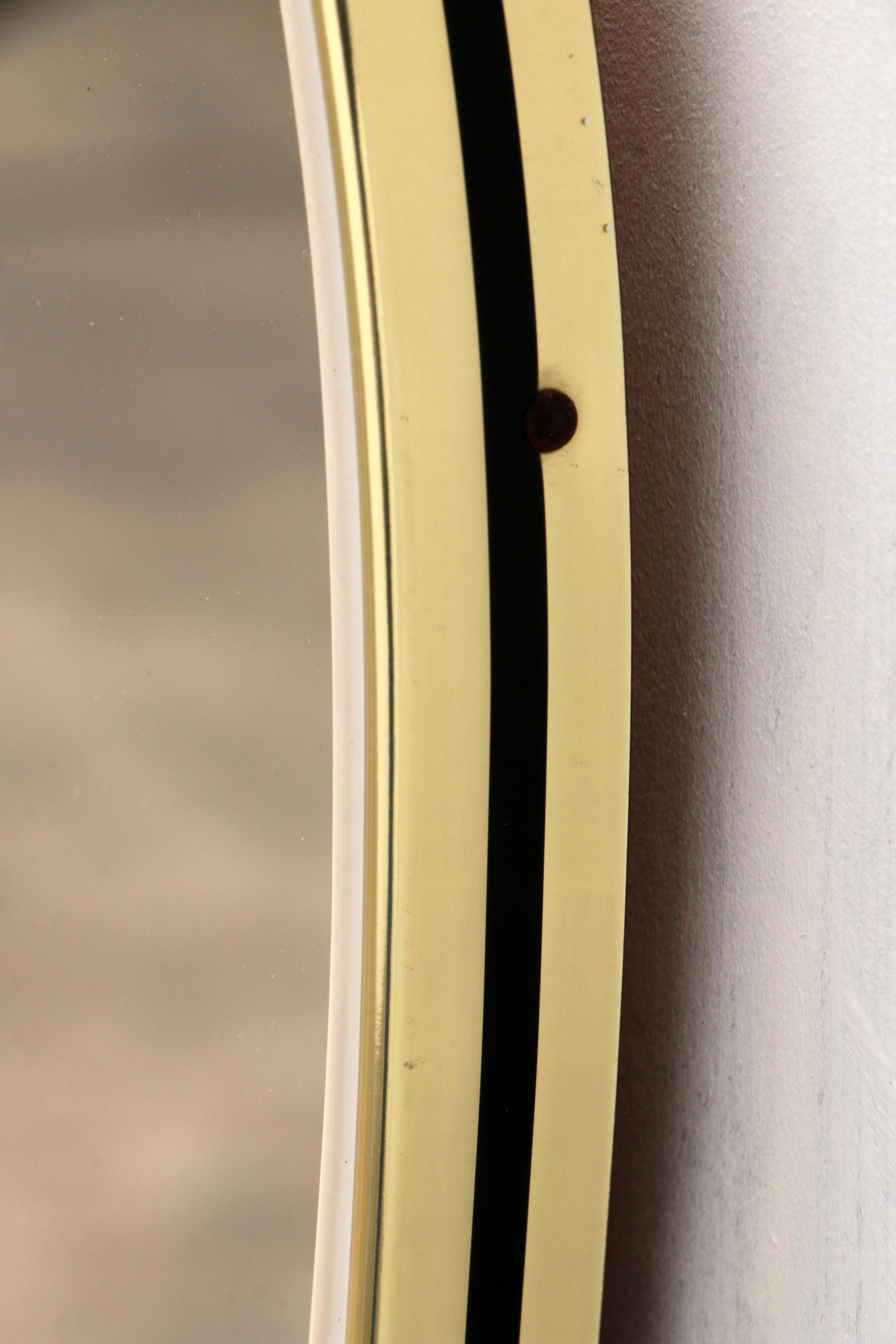 Vintage beautiful mirror with brass edge, 1960s Germany. 1