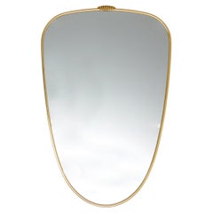 Vintage Beautiful Model Mirror with Brass Edge, 1960s, Germany