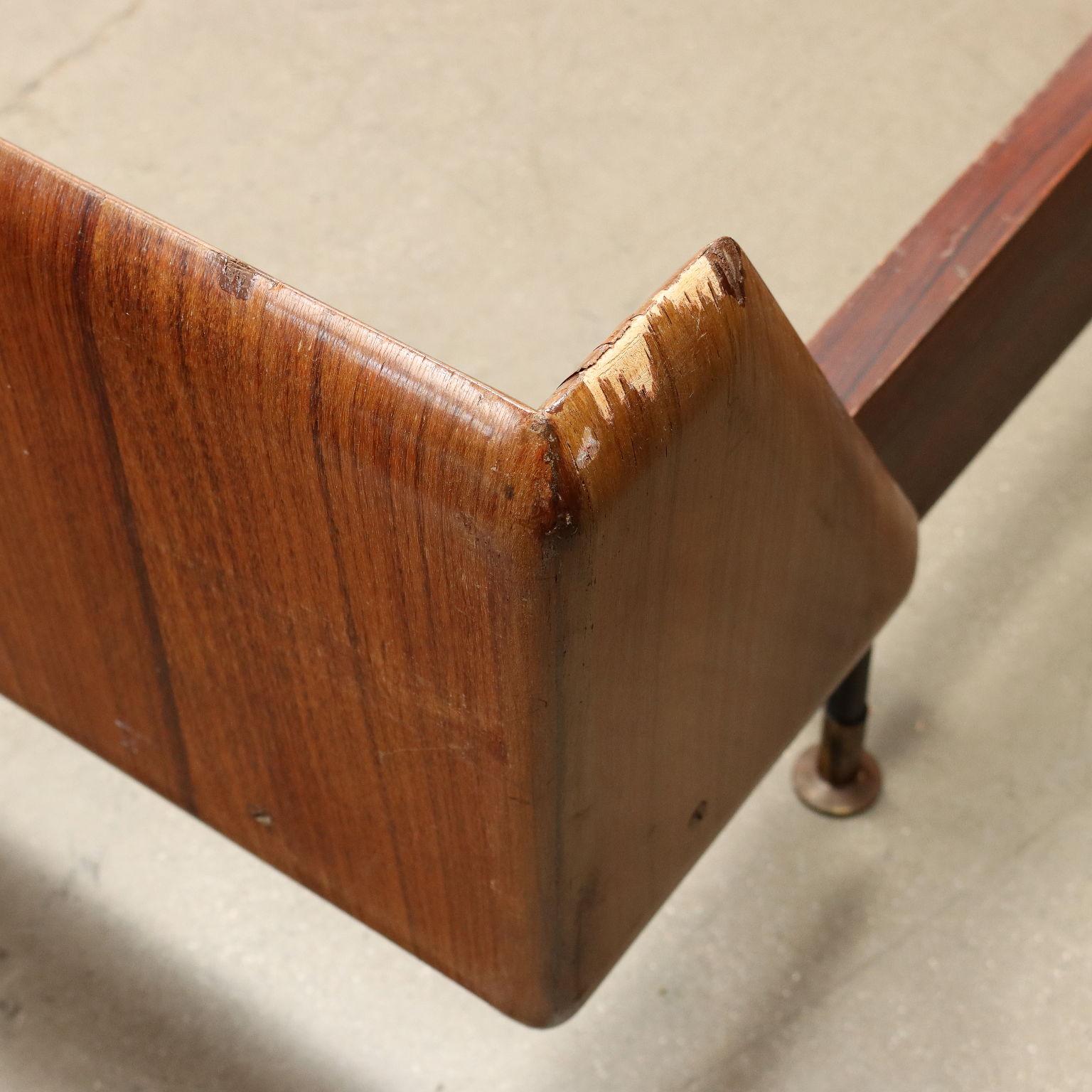 Vintage Bed Exotic Wood, Italy, 1960s 4