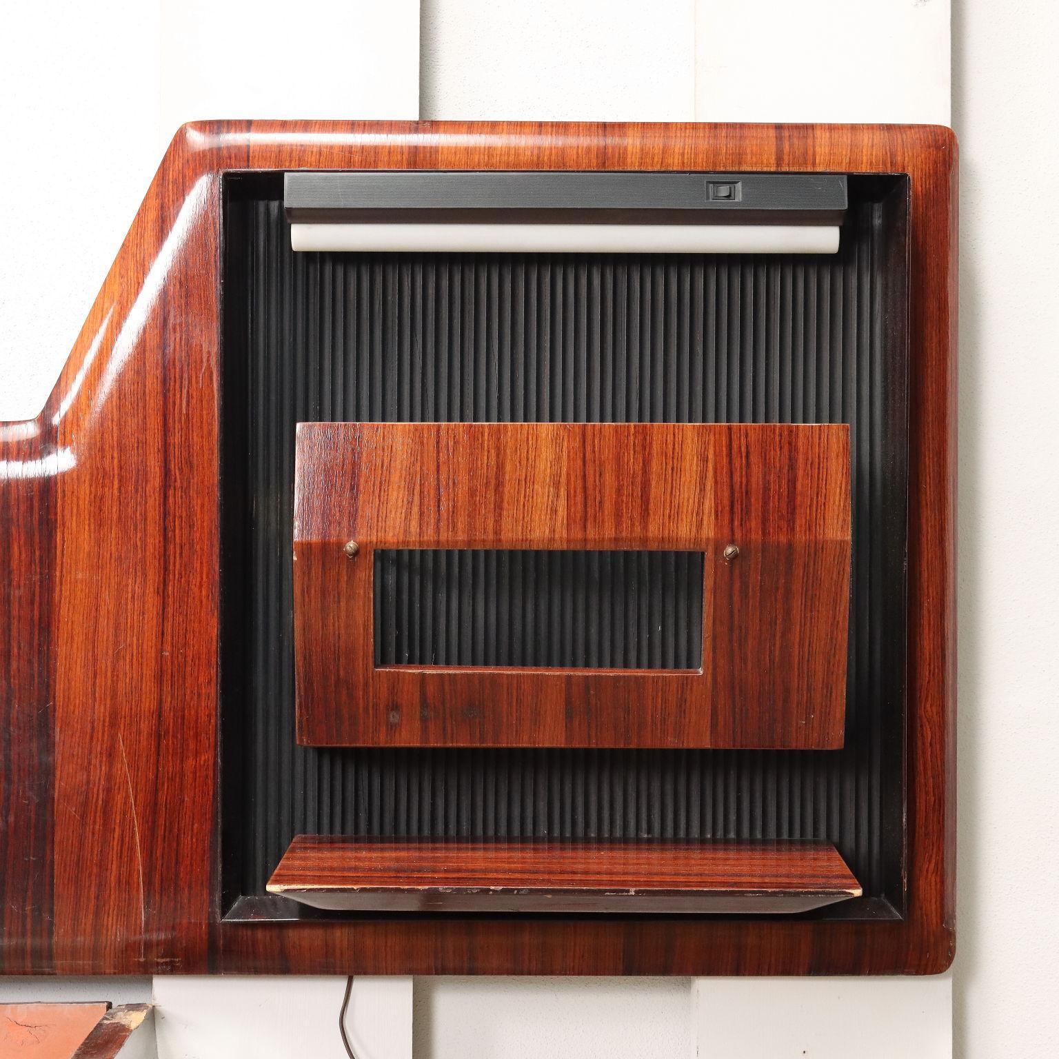 Vintage Bed Exotic Wood, Italy, 1960s 1