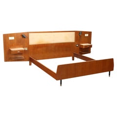 Vintage Bed from the 1950s-1960s Teak Marble