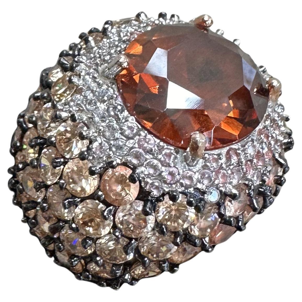 Vintage Bedazzled Rhinestone Ring (BYS) For Sale