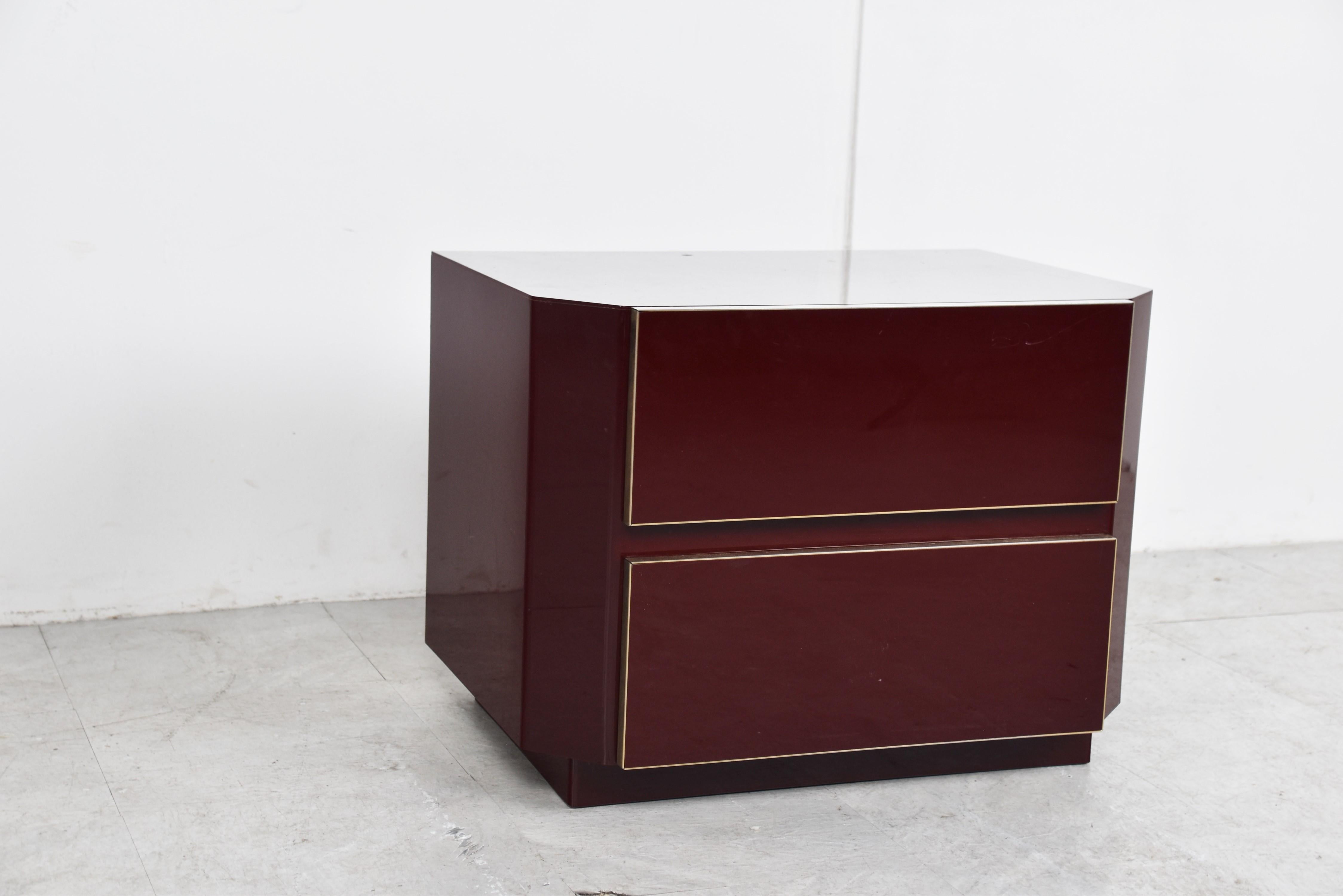 French Vintage Bedside Cabinet by Jean Claude Mahey, 1970s