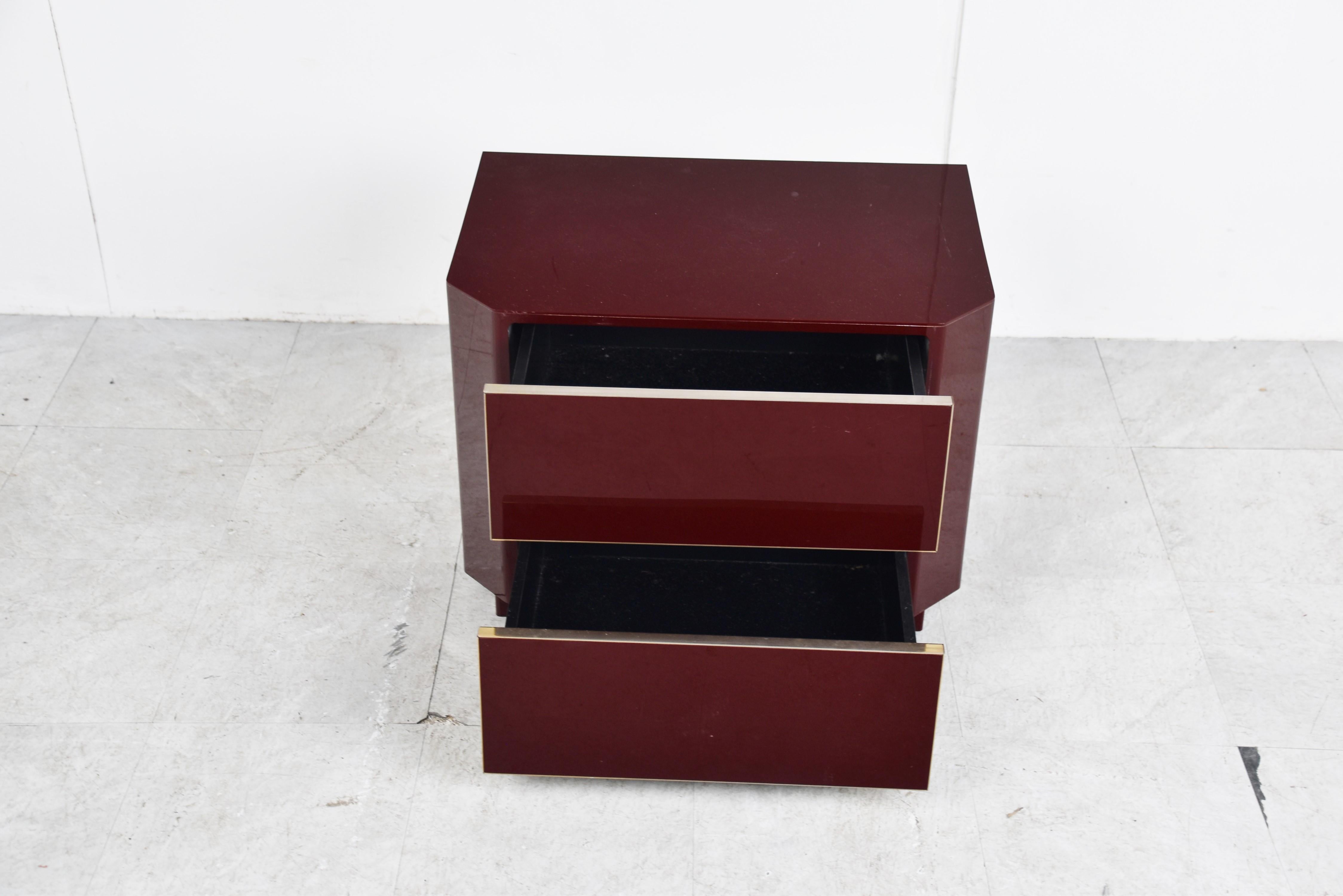 Late 20th Century Vintage Bedside Cabinet by Jean Claude Mahey, 1970s