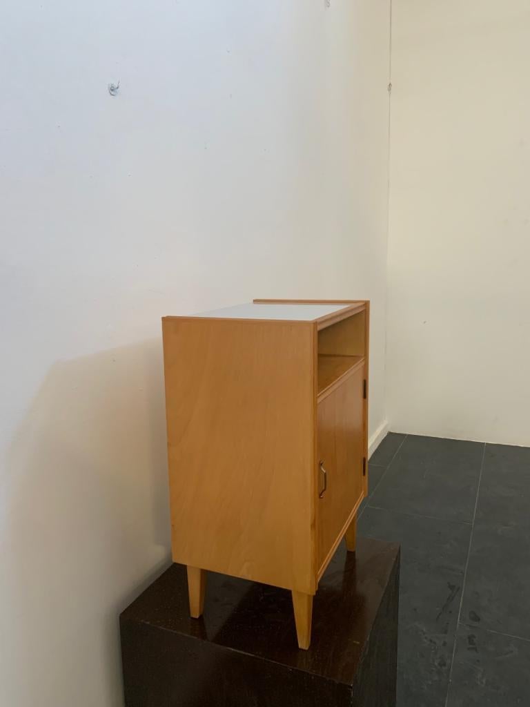 Italian Vintage Bedside Table in Ash, 1950s For Sale