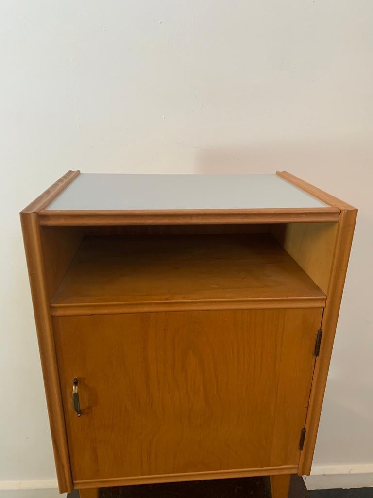 Vintage Bedside Table in Ash, 1950s In Excellent Condition For Sale In Montelabbate, PU