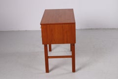 Vintage Bedside Table with Gold Colored Handles