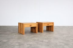 vintage bedside tables  pine  cupboards  Swedish