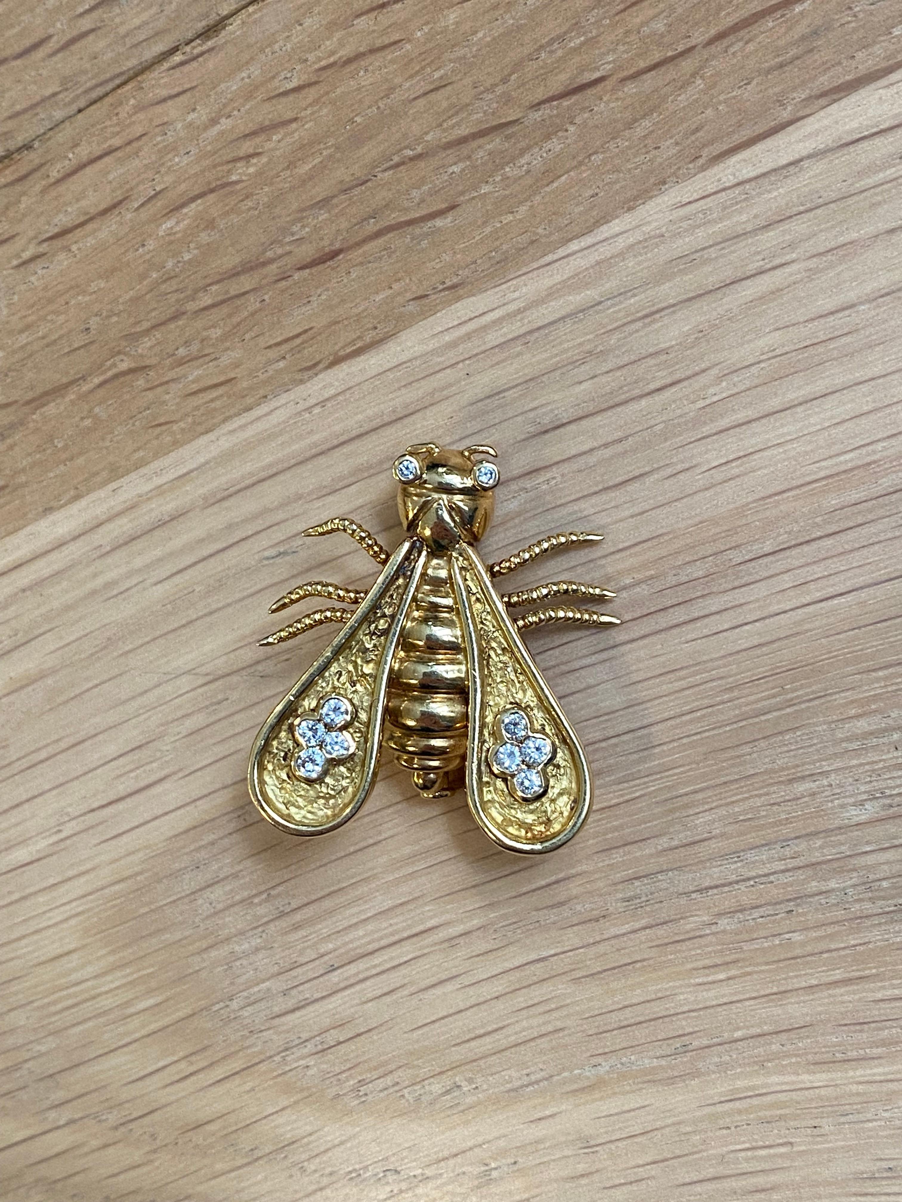 antique bee brooch