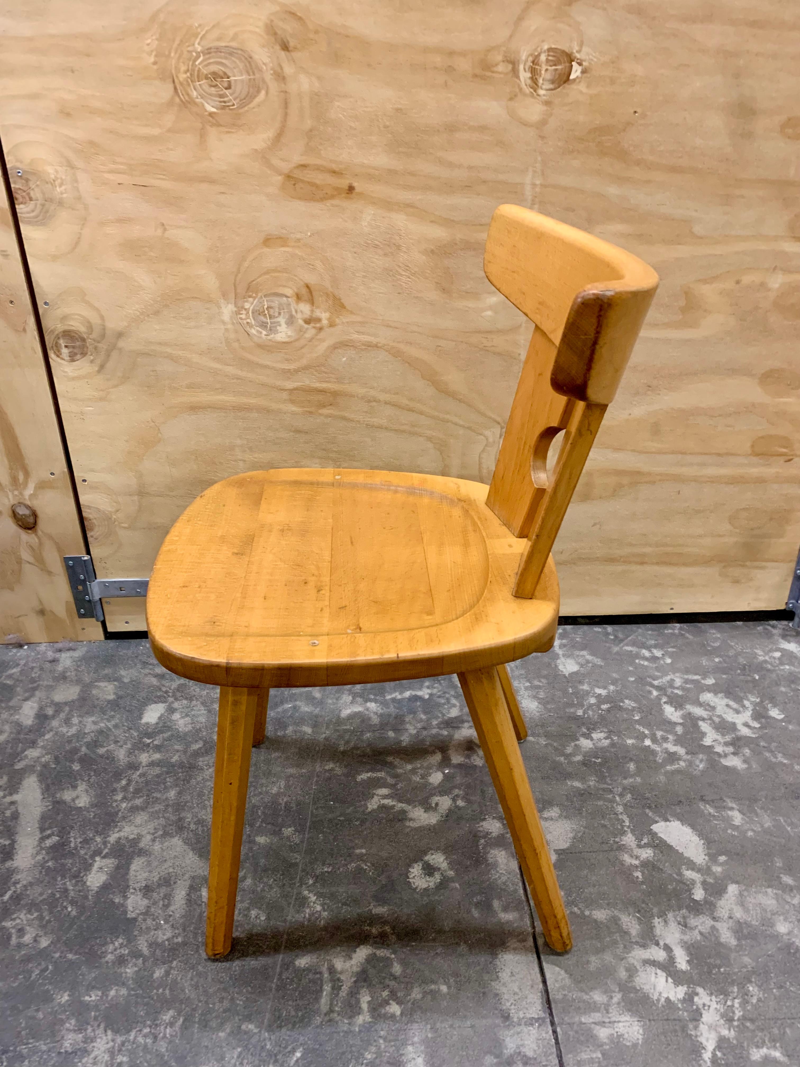 Vintage Beech Chalet Chairs For Sale 5