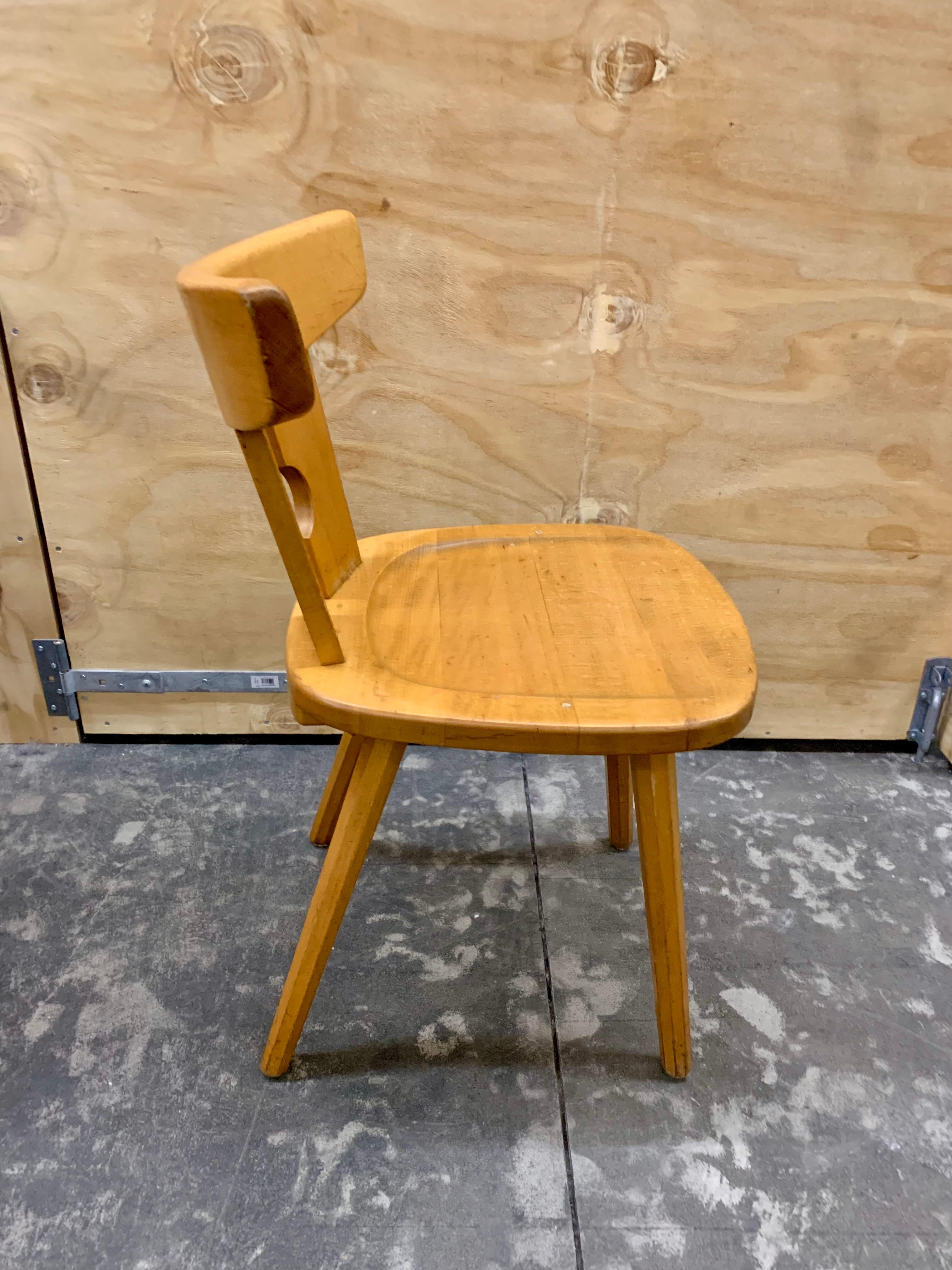 Vintage Beech Chalet Chairs For Sale 7
