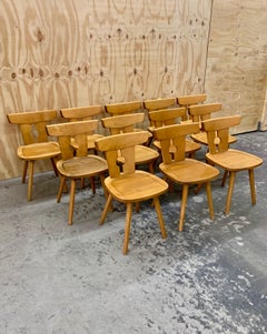 Vintage Beech Chalet Chairs