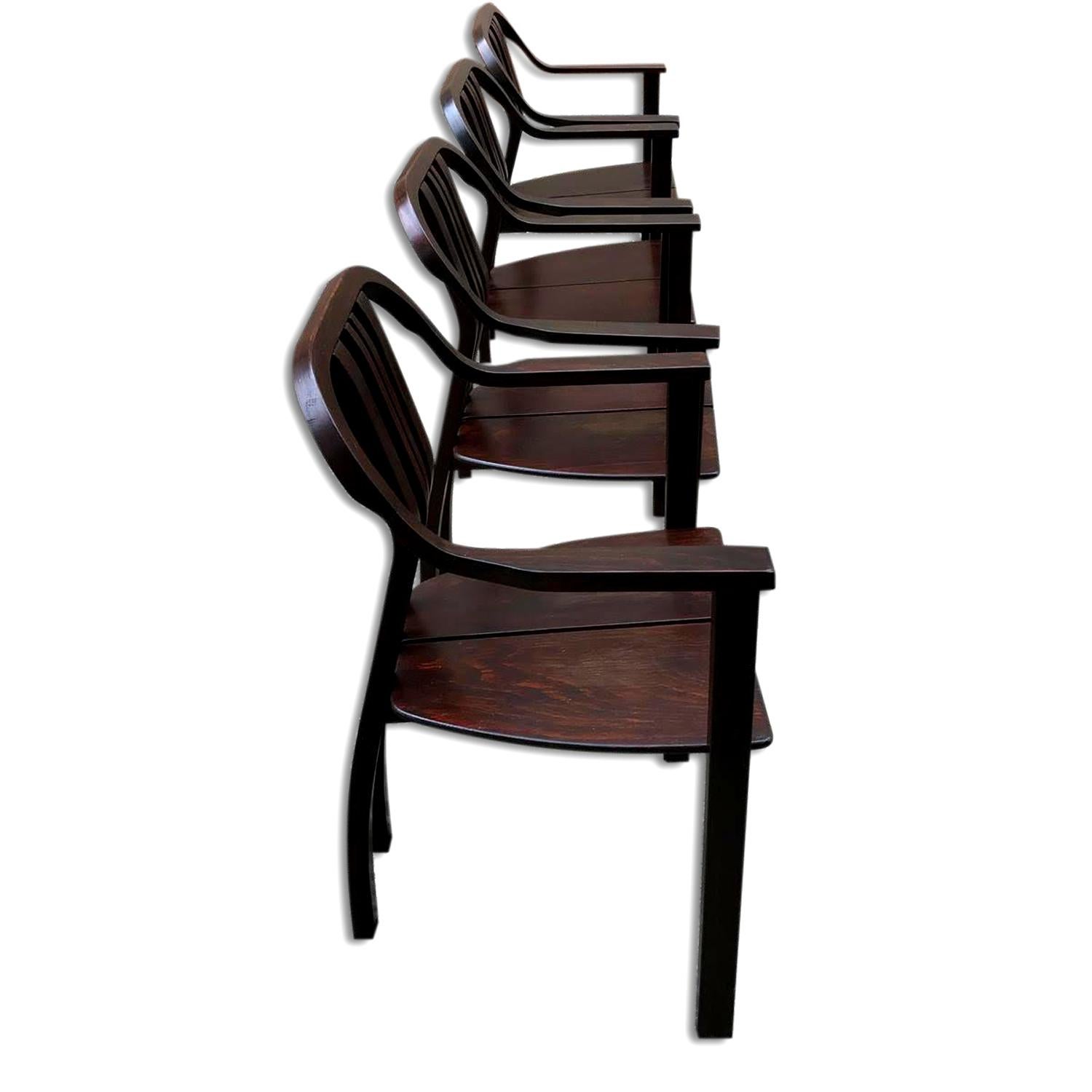 Italian Vintage Beech Dining Chairs by Stefan Billík for Tatra nabytok, 1980´s