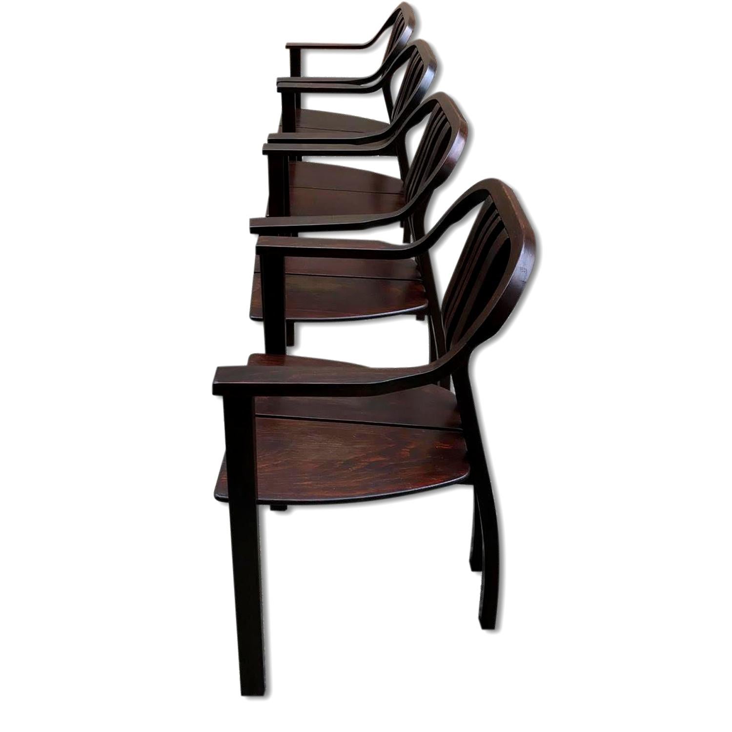 Vintage Beech Dining Chairs by Stefan Billík for Tatra nabytok, 1980´s 1