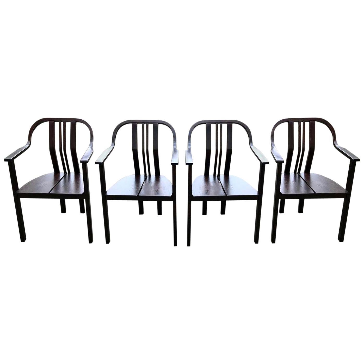 Vintage Beech Dining Chairs by Stefan Billík for Tatra nabytok, 1980´s