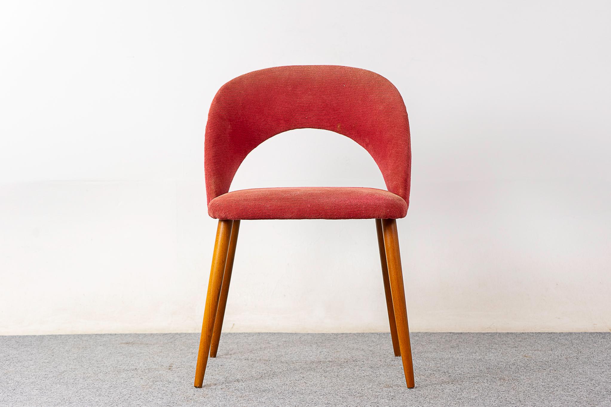 Danish Vintage Beech Side Chair For Sale