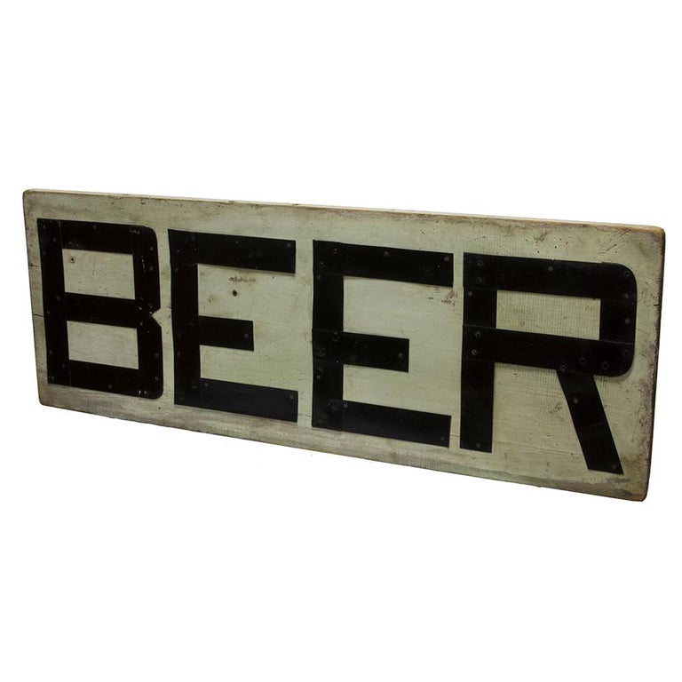 Vintage Beer Sign at 1stDibs