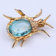 Vintage Beetle Pin Brooch 1940s