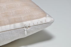 Vintage Beige Celine Fabric with Irish Linen Cushion Pillow