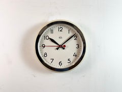 Vintage Beige Industrial Wall Clock from NUFA, 1960s