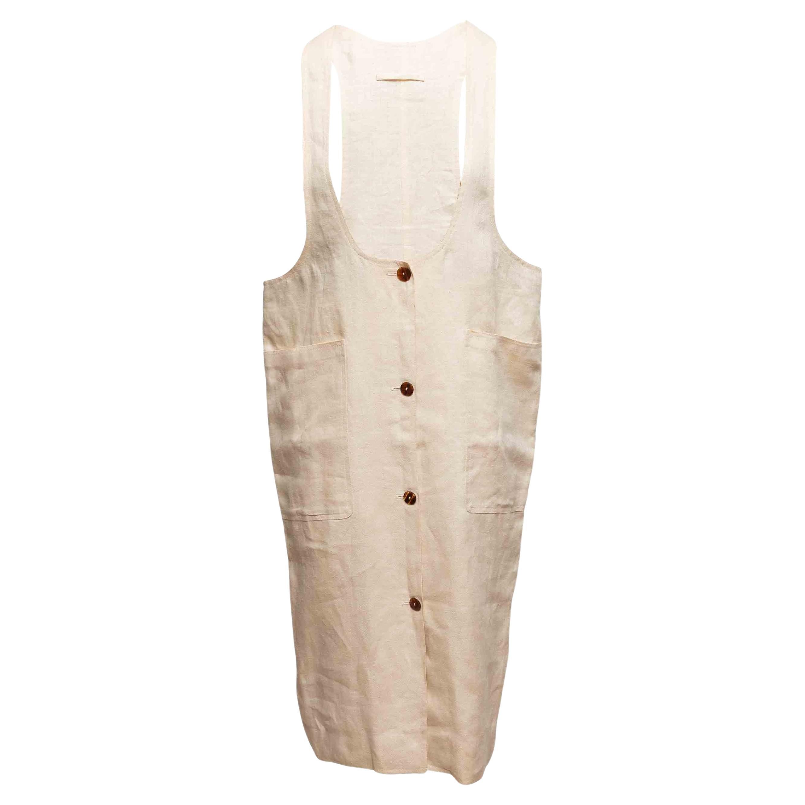 Vintage Beige Jean Paul Gaultier Pinafore Kleid Größe FR 40