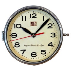 Vintage Beige MRC Ship’s Wall Clock, 1970s