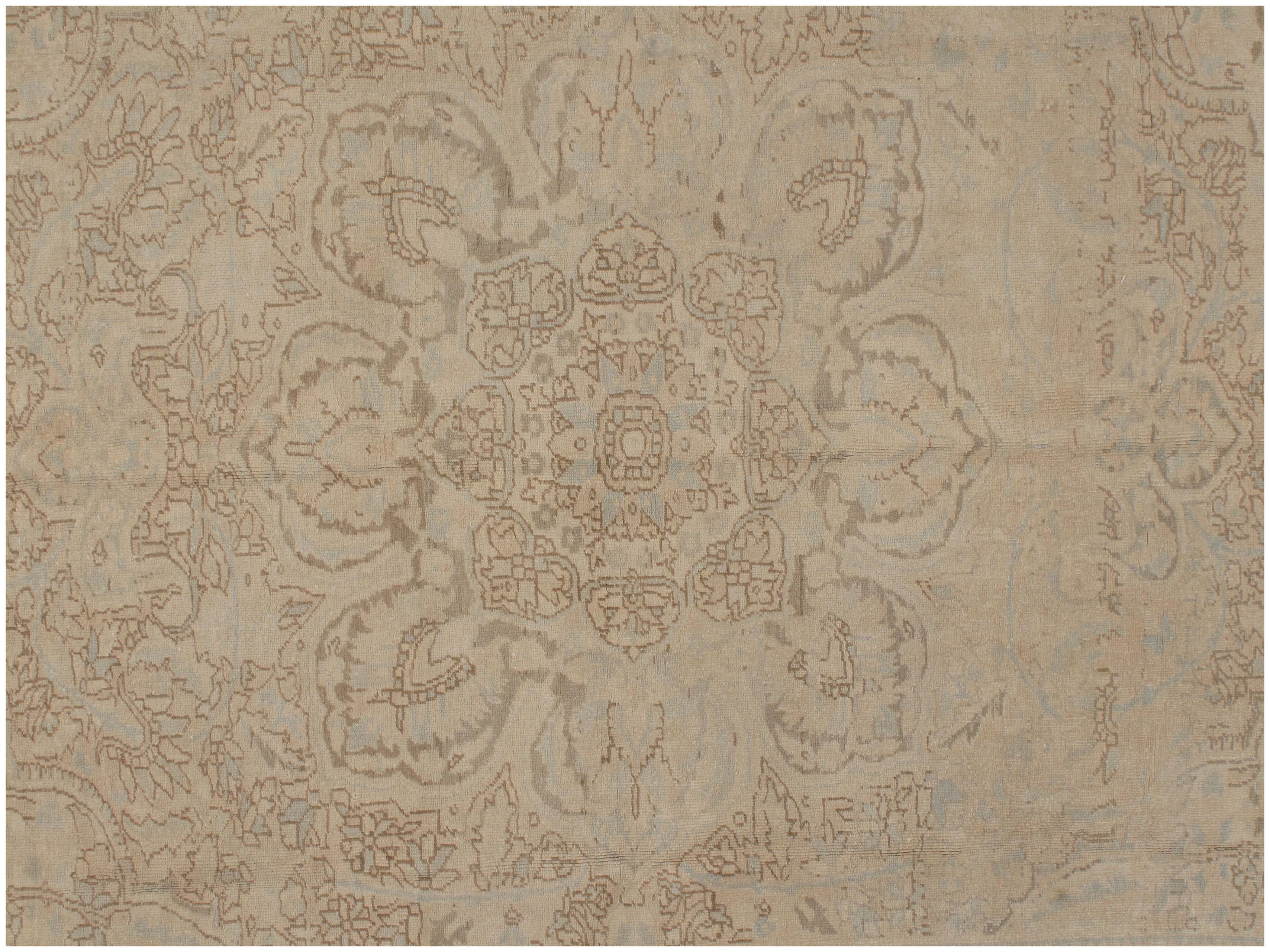 Tappeto persiano Heriz beige vintage 8'4 x 11'5 In condizioni buone in vendita a New York, NY