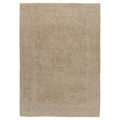 Vintage Beige Persian Heriz Area Rug 8'4 x 11'5