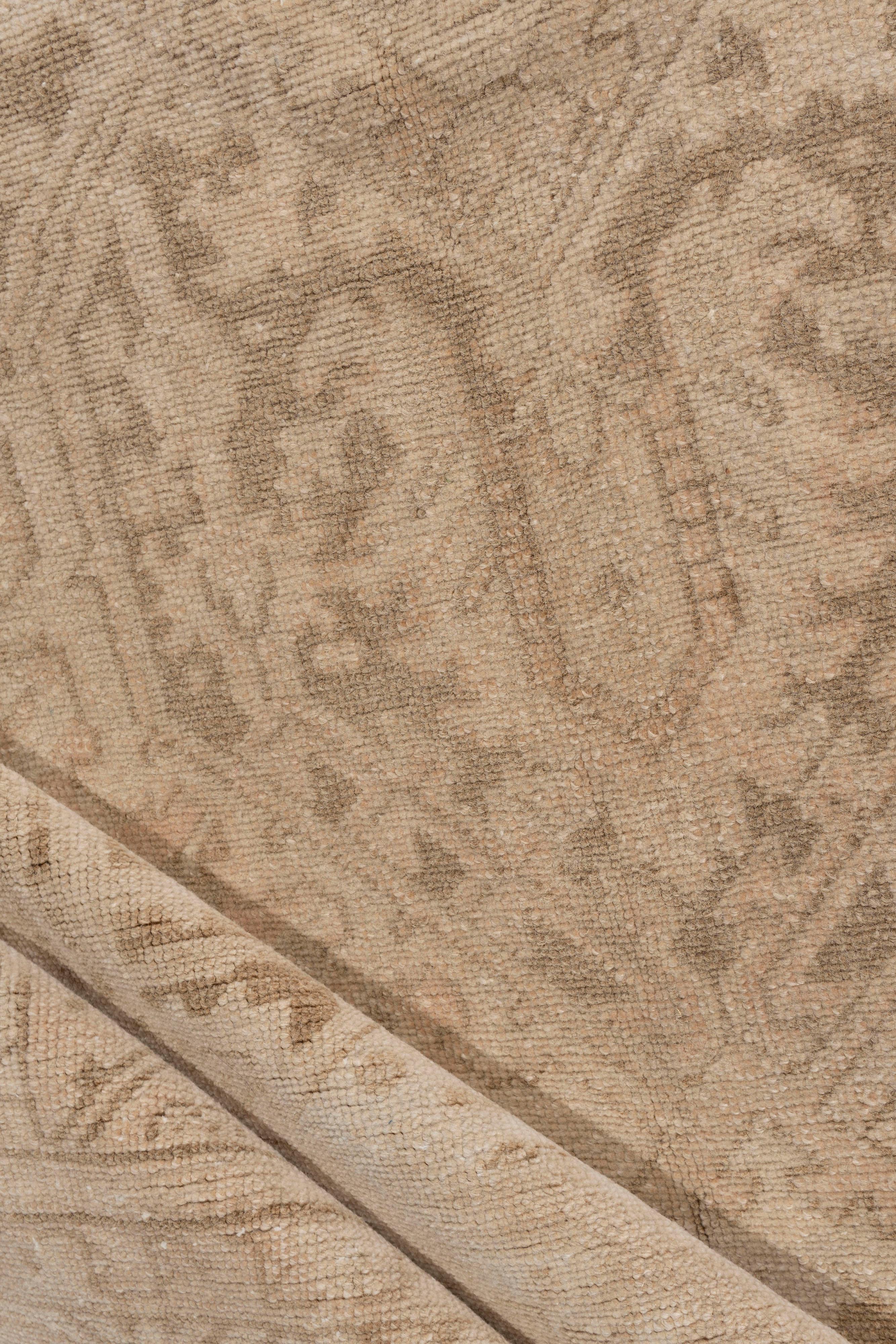 Vintage Beige Persisch Heriz Teppich  9'5 X 12'8 (Handgewebt) im Angebot