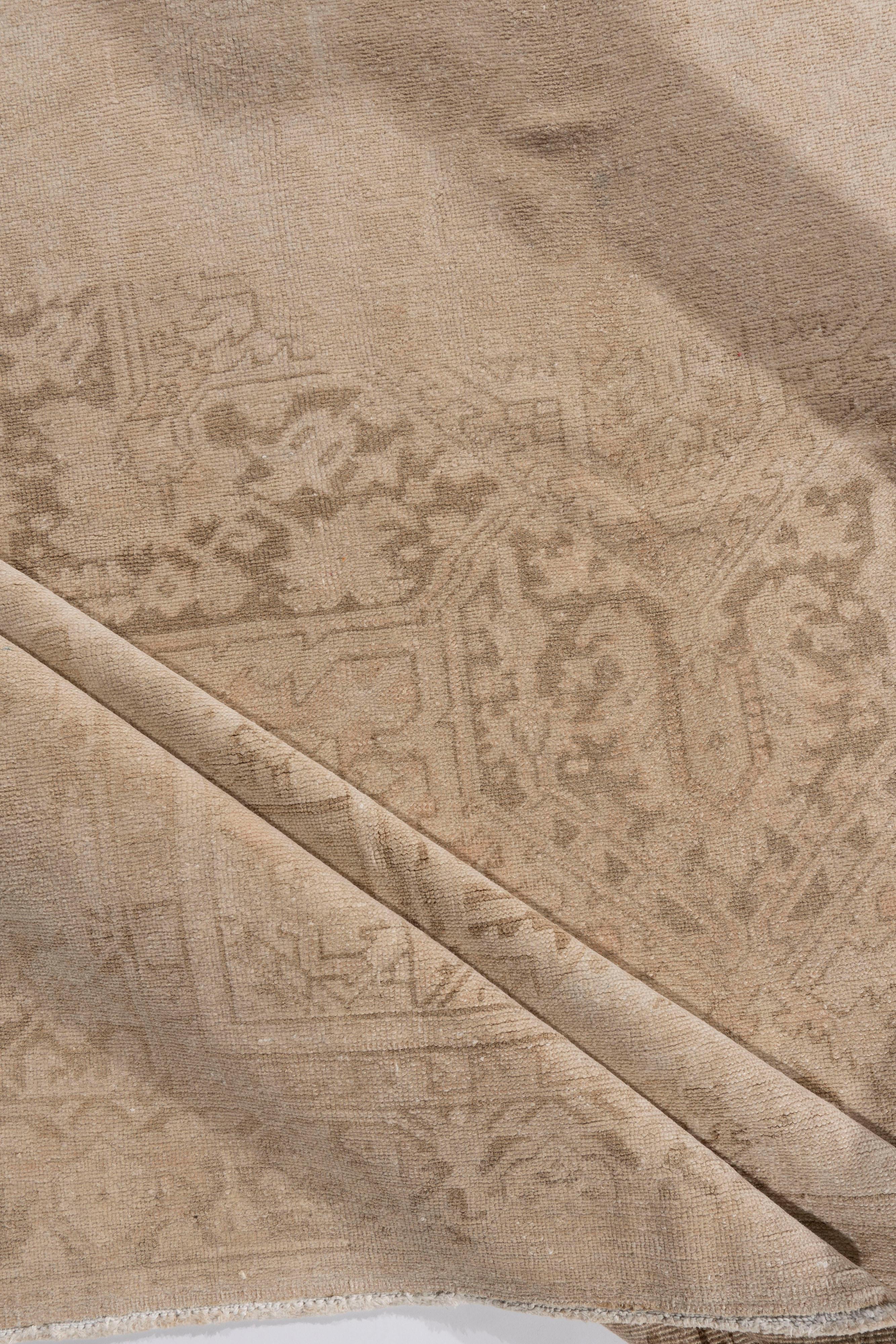Vintage Beige Persisch Heriz Teppich  9'5 X 12'8 (Wolle) im Angebot