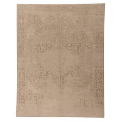 Vintage Beige Persian Heriz Rug  9'5 X 12'8