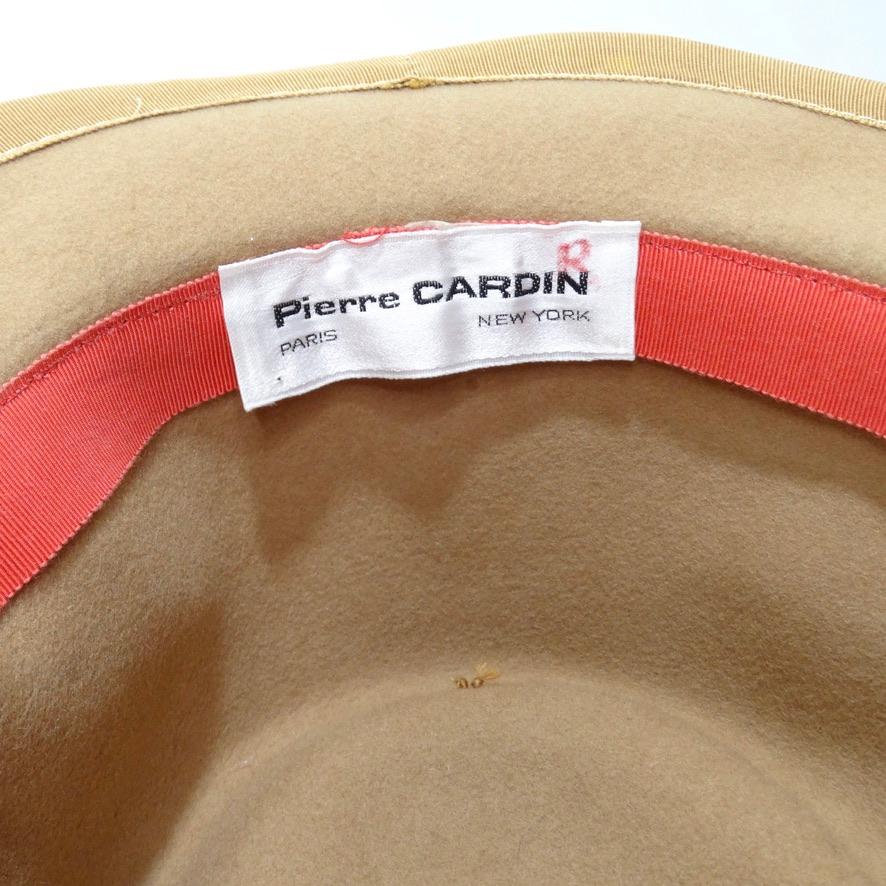 Vintage Beige Pierre Cardin Hardin Hat For Sale 6