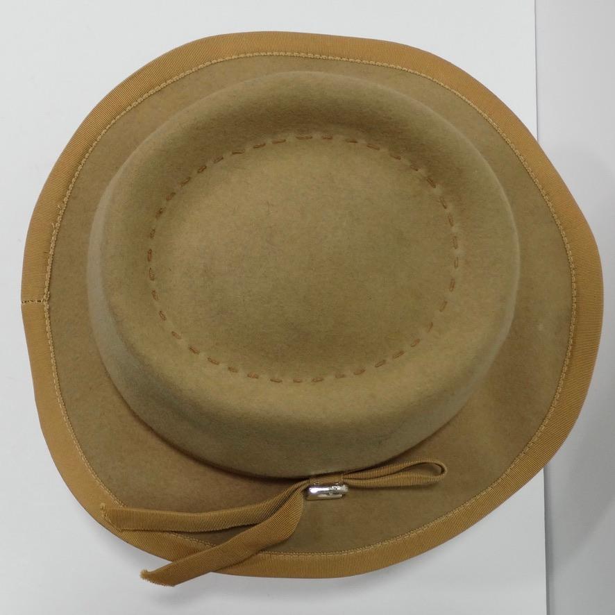 Pierre Cardin - Chapeau Hardin beige vintage Unisexe 