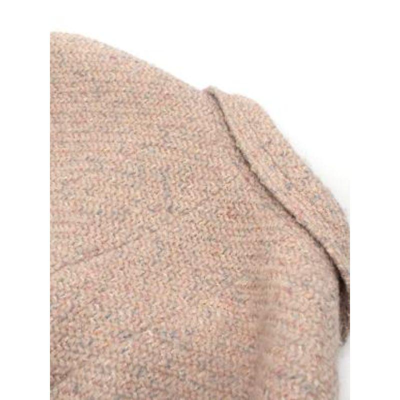 Women's Vintage beige-pink boucle wool jacket For Sale