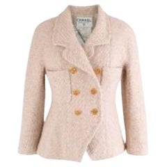 Vintage beige-pink boucle wool jacket