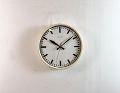 Vintage Beige School Wall Clock from Van Doorn, 1960s