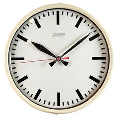 Vintage Beige School Wall Clock from Van Doorn, 1960s