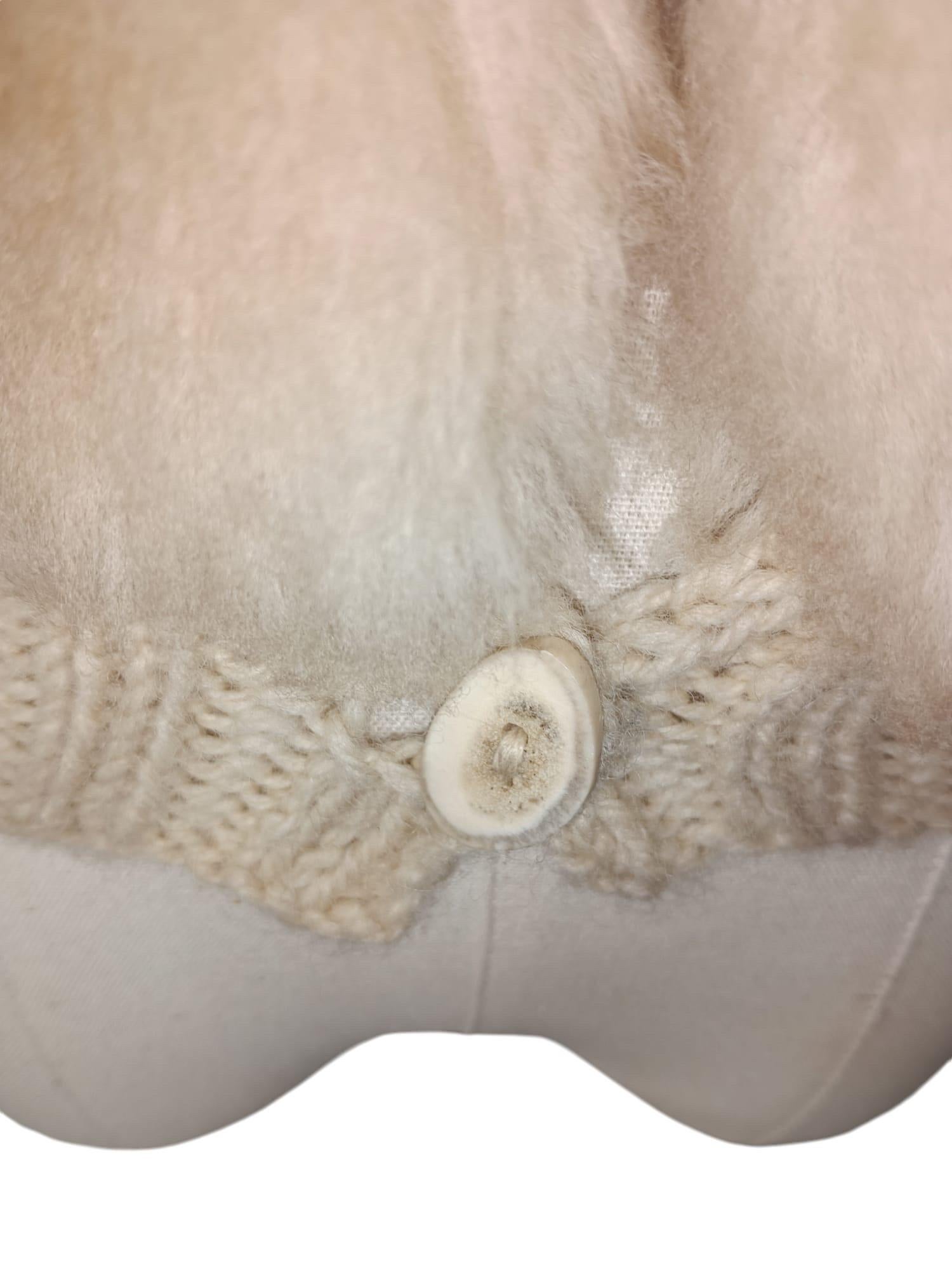 Vintage Beige Shearling Fur Coat (Size 6-S) 5