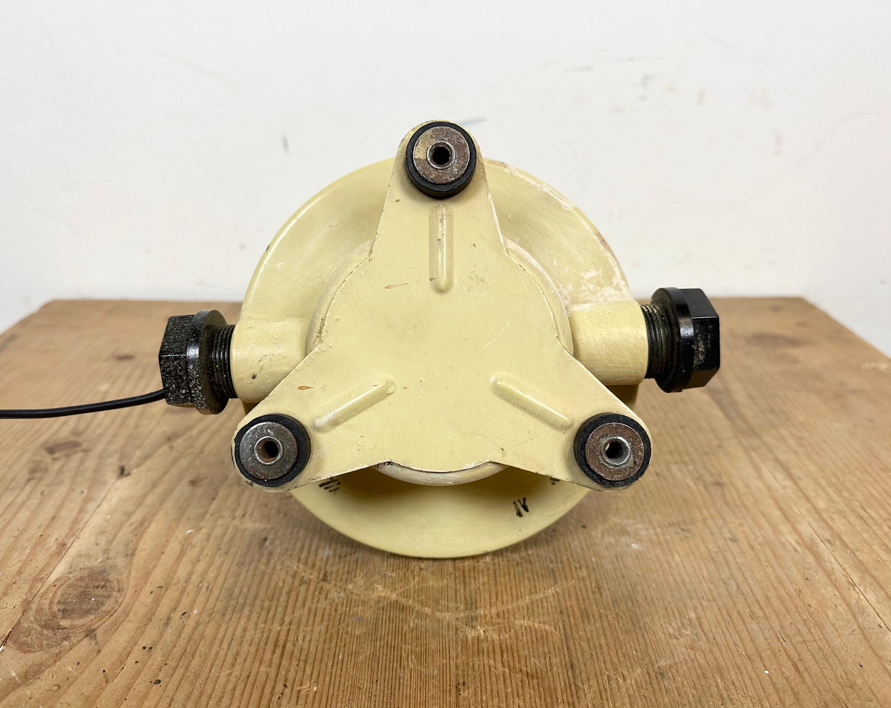 Vintage Beige Soviet Ship Ceiling or Wall Light, 1960s For Sale 3