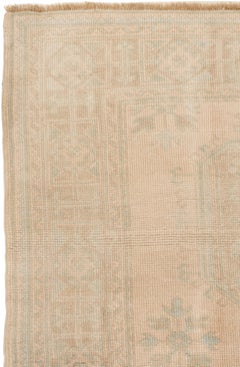 Vintage Beige Subdued Turkish Oushak Runner 4'7 X 11'3