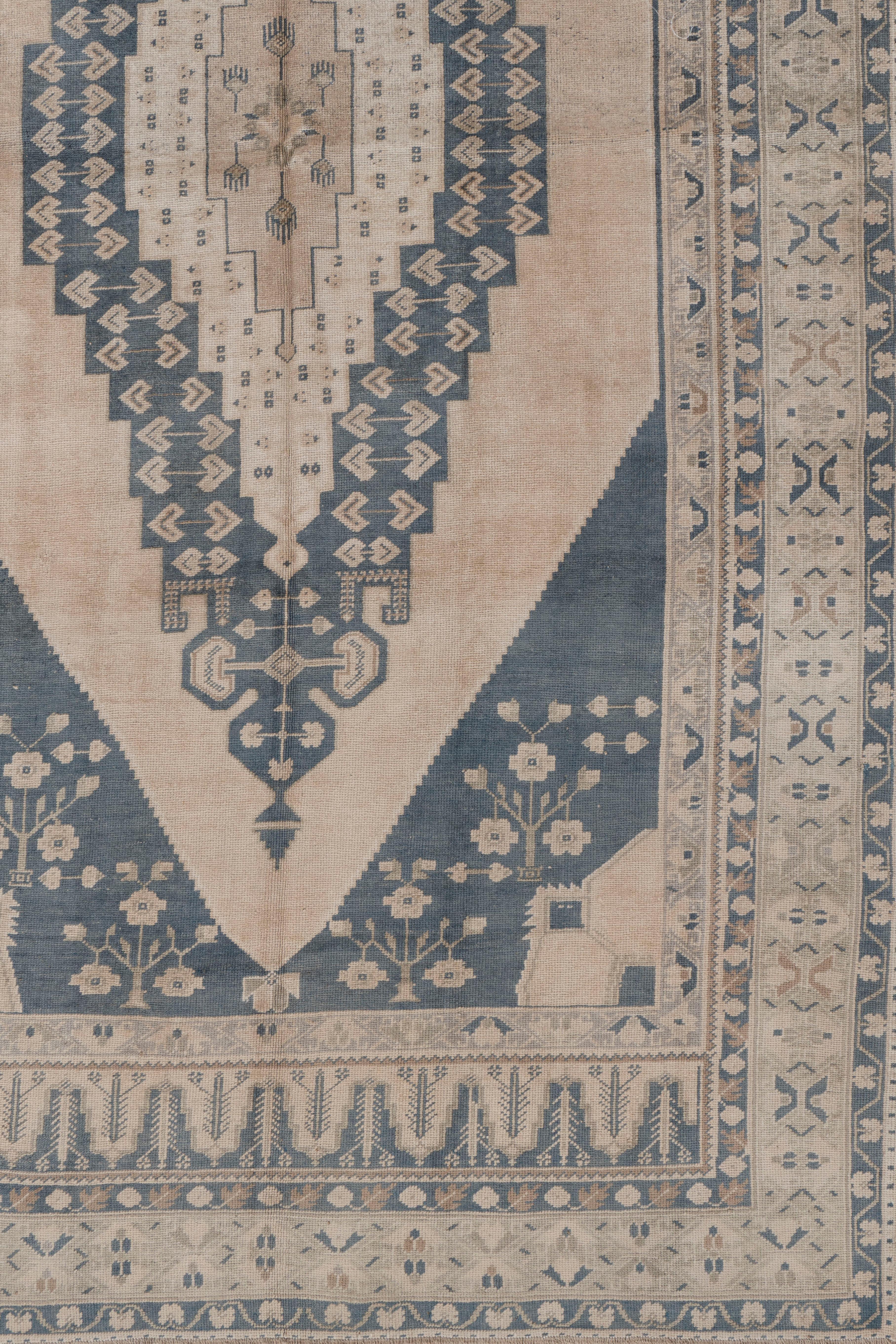 Tappeto Oushak Tash turco vintage beige tenue 5'7 X 10'9 in vendita 2