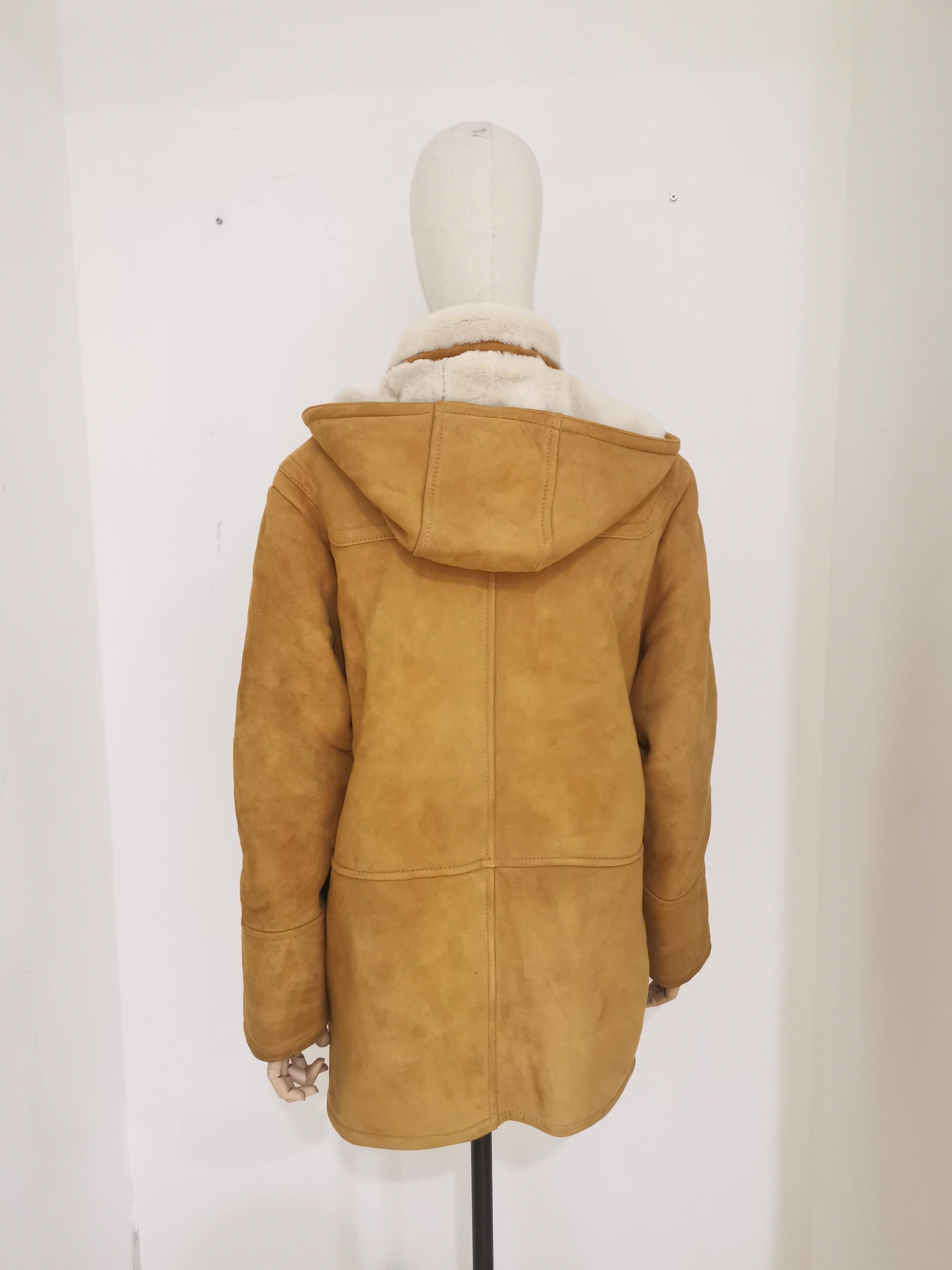 Beige Vintage beige suede wool bomber jacket