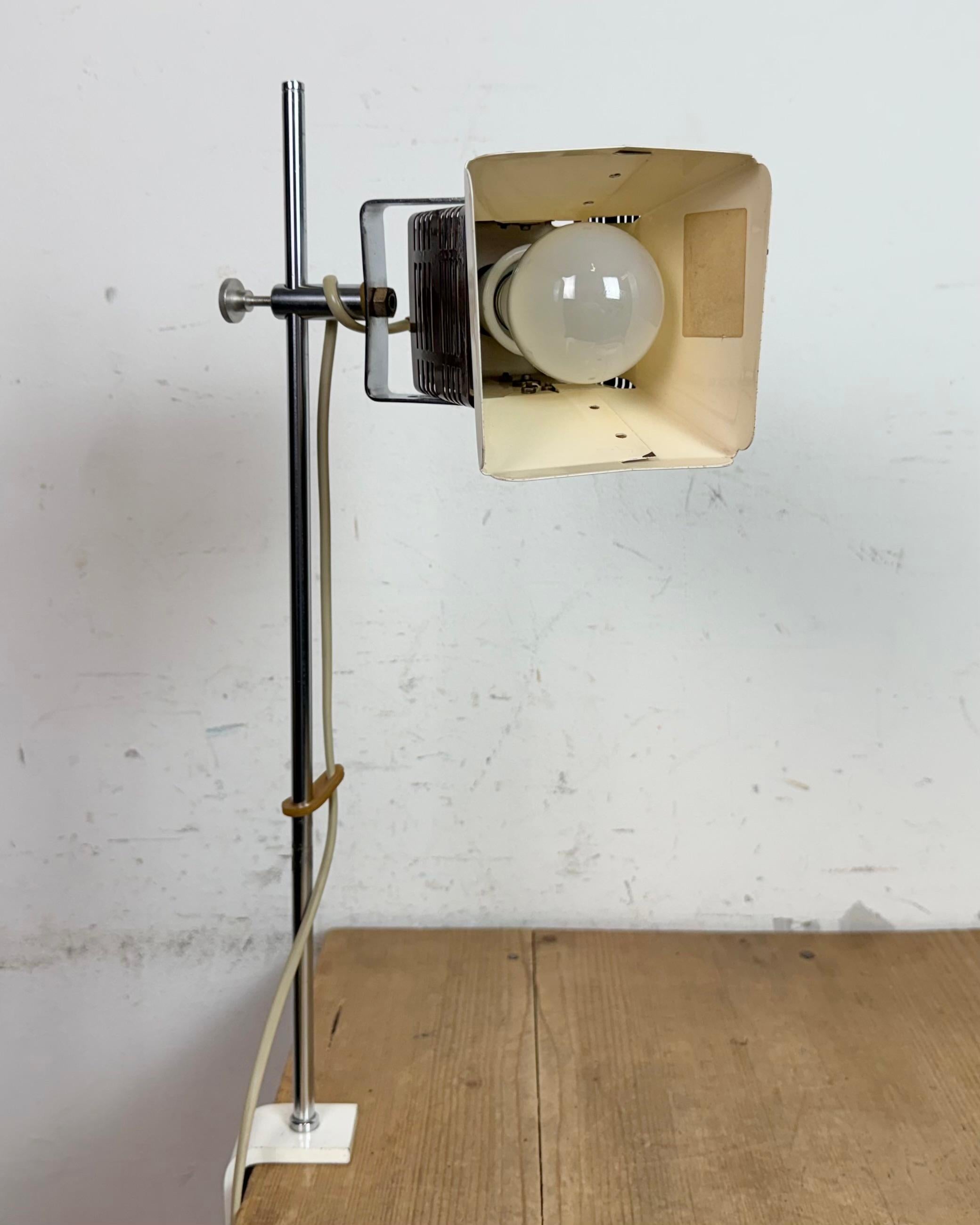 Vintage Beige Table Lamp from Lidokov , 1970s For Sale 3